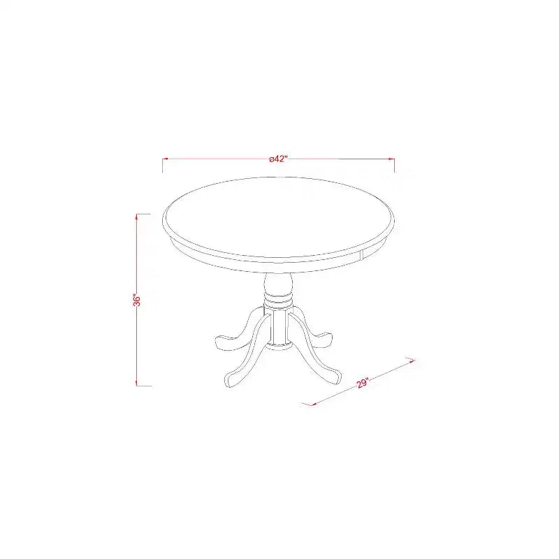 Juego de comedor Art Déco - Mesa redonda y sillas - Juego de altura moderna para cocina