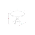 Juego de comedor Art Déco - Mesa redonda y sillas - Juego de altura moderna para cocina