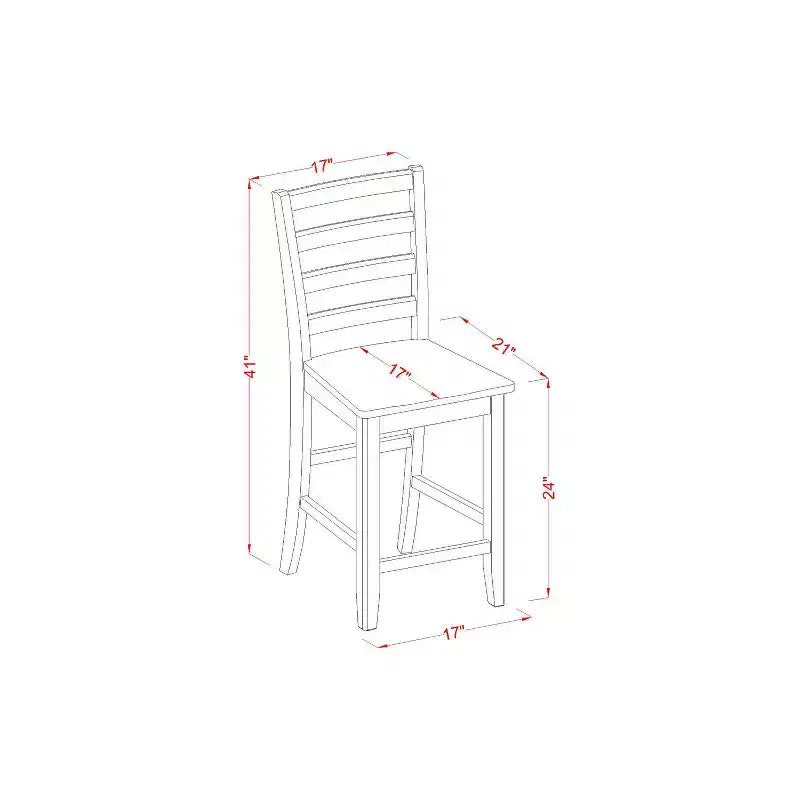 Juego de comedor Art Déco - Mesa redonda y sillas - Juego de altura moderna para cocina