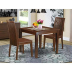 Juego de comedor de 3 piezas - Mesa y 2 sillas - Juego de comedor de madera - Acentos antiguos - Acabado caoba