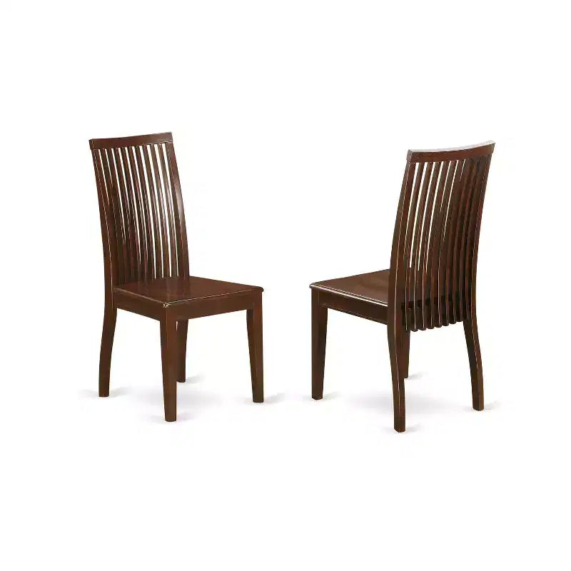 Juego de comedor de 3 piezas - Mesa y 2 sillas - Juego de comedor de madera - Acentos antiguos - Acabado caoba