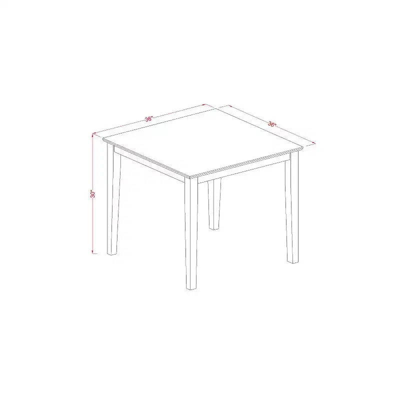 Juego de comedor de 3 piezas - Mesa y 2 sillas - Juego de comedor de madera - Acentos antiguos - Acabado caoba