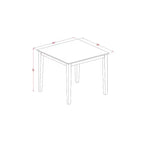Juego de comedor de 3 piezas - Mesa y 2 sillas - Juego de comedor de madera - Acentos antiguos - Acabado caoba