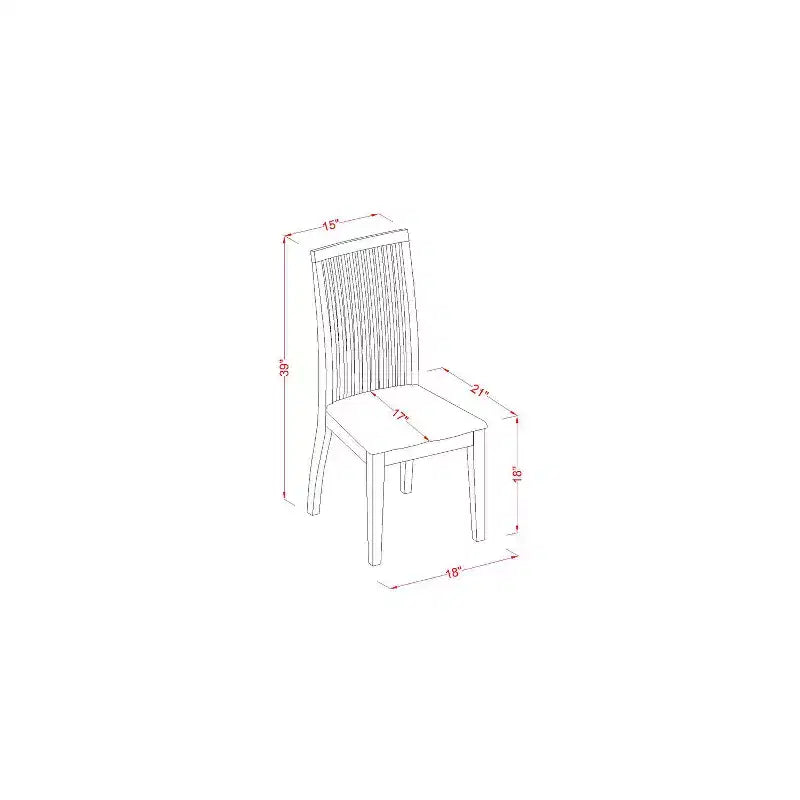 Juego de comedor de 3 piezas - Mesa y 2 sillas - Juego de comedor de madera - Acentos antiguos - Acabado caoba