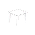 Juego de comedor pequeño - Mesa y sillas de 3 piezas, 36x36 pulgadas, acabado en roble, juego para comedor de cocina