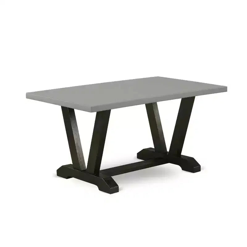 Mesa de comedor HomeStock de 5 piezas con superficie de madera maciza de roble natural y 4 sillas Parson