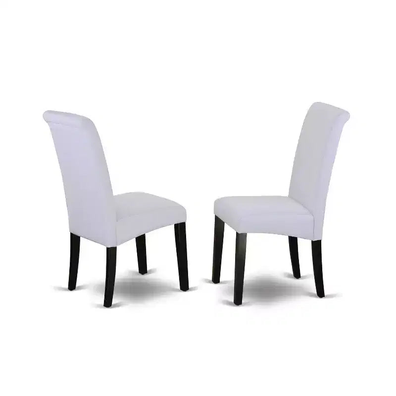 Mesa de comedor HomeStock de 5 piezas con superficie de madera maciza de roble natural y 4 sillas Parson