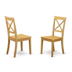 Juego de mesa de cocina redonda - Mesa de comedor de 3 piezas con 2 sillas - Construcción de madera maciza