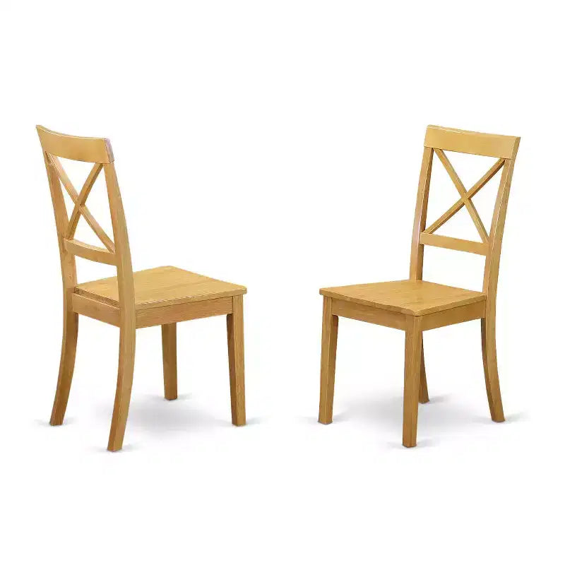 Juego de mesa de cocina redonda - Mesa de comedor de 3 piezas con 2 sillas - Construcción de madera maciza