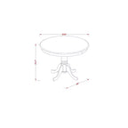 Juego de mesa de cocina redonda - Mesa de comedor de 3 piezas con 2 sillas - Construcción de madera maciza