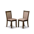 Mesa de comedor HomeStock de 6 piezas, rectangular, con acabado jacobino envejecido y tapa de madera maciza, con 1 banco y 4 sillas
