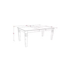 HomeStock Juego de Comedor de 5 Piezas con Cubierta de Madera Maciza y Acabado Blanco Lino con 4 Sillas