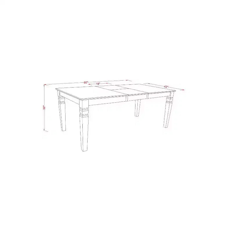 HomeStock Juego de Comedor de 5 Piezas con Cubierta de Madera Maciza y Acabado Blanco Lino con 4 Sillas