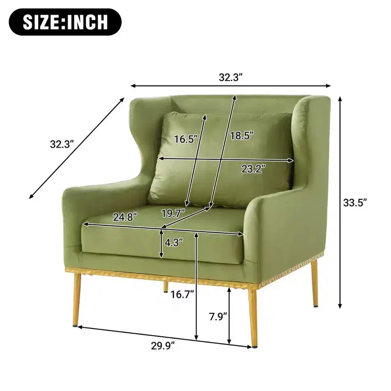 Christopher Knight Home Galina sillón moderno de terciopelo con almohada