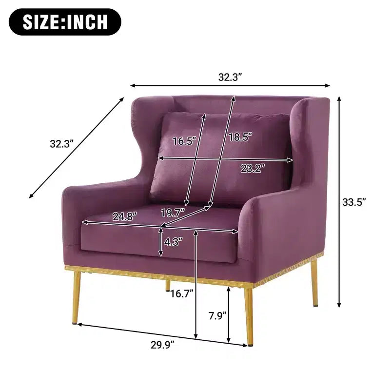 Christopher Knight Home Galina sillón moderno de terciopelo con almohada