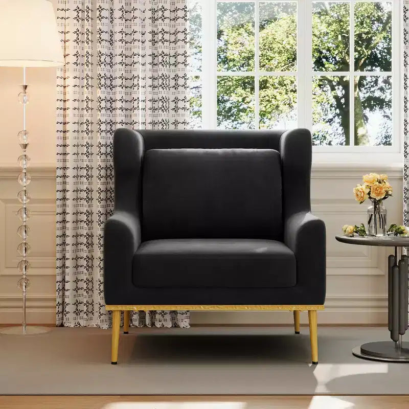 Christopher Knight Home Galina sillón moderno de terciopelo con almohada