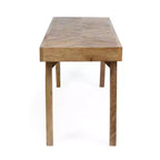 Banco de madera de mango hecho a mano Hawley Boho de GDFStudio