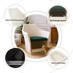 Bestier Sillón Decorativo con Espacio para Mascotas, Sofá Lounge Moderno 2 en 1, Sillón Tapizado con Base Removible para Sala de Estar u Oficina
