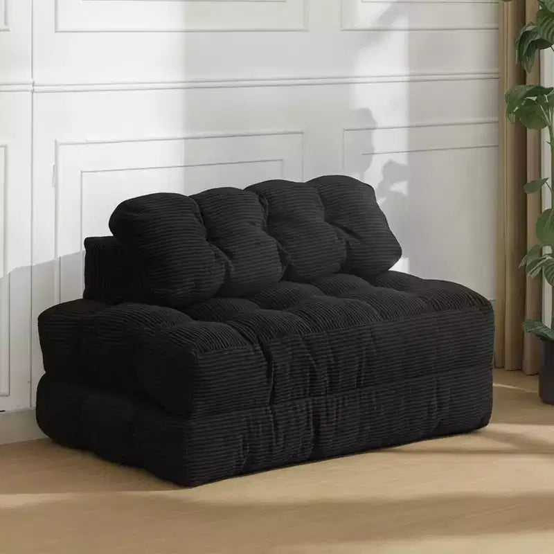 Sofá cama plegable, sillón individual cómodo para suelo, diván convertible portátil con almohada y respaldo para sala de estar o dormitorio