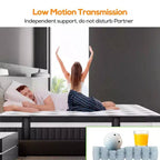 Colchón Queen Size, colchón de espuma viscoelástica de gel de 14 pulgadas para noches frescas y alivio de presión, sensación de felpa media con aislamiento de movimiento