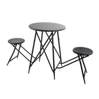 Juego de comedor plegable Roski Industrial de hierro de GDFStudio