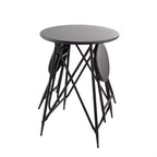 Juego de comedor plegable Roski Industrial de hierro de GDFStudio