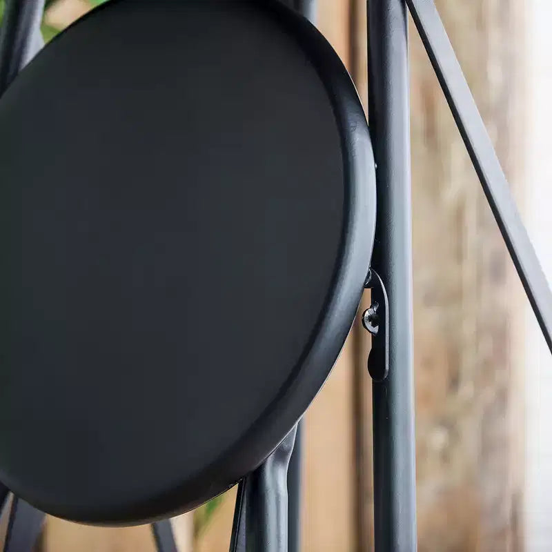 Juego de comedor plegable Roski Industrial de hierro de GDFStudio