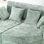 Sofá diván extra grande Polibi con portavasos y almohadas