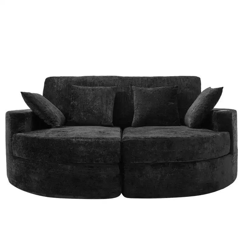 Sofá diván extra grande Polibi con portavasos y almohadas