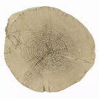 Mesa auxiliar, cemento marrón natural claro, forma de tronco, 35,5 cm