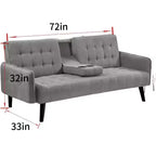 Sofá Cama Convertible Homy Casa con Portavasos y Mesa Plegable, para Sala de Estar