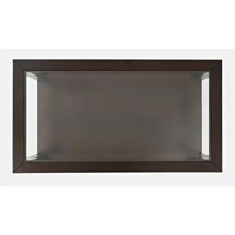 Mesa de centro rectangular contemporánea con incrustación de vidrio