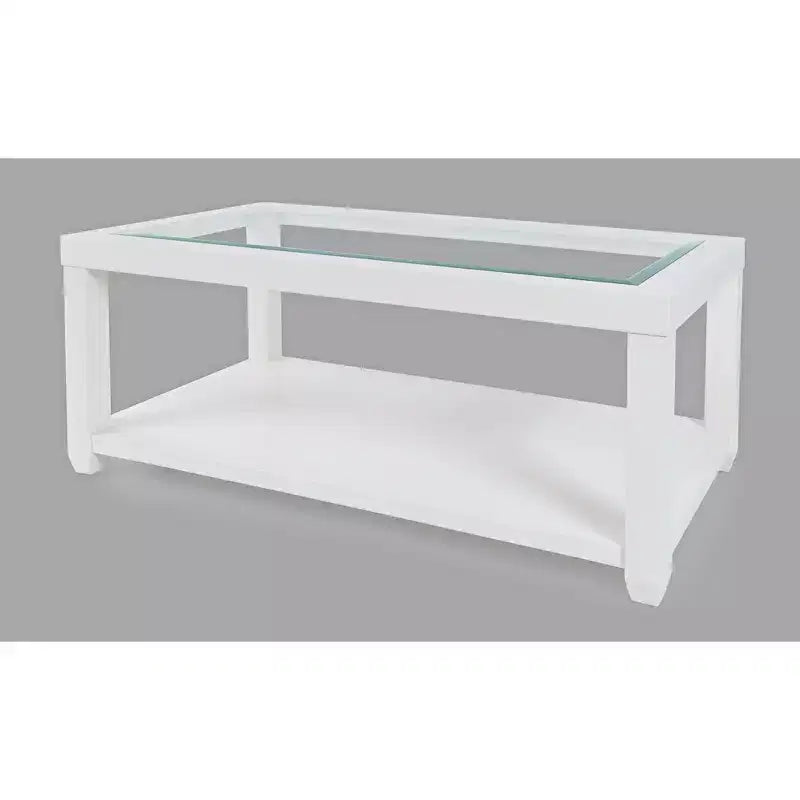Mesa de centro rectangular contemporánea con incrustación de vidrio