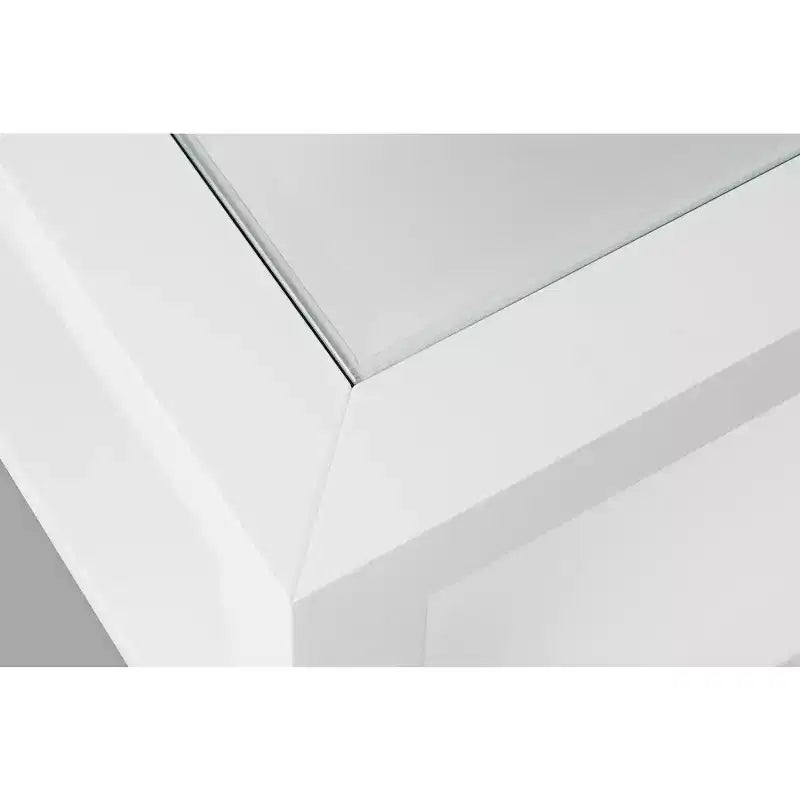 Mesa de centro rectangular contemporánea con incrustación de vidrio