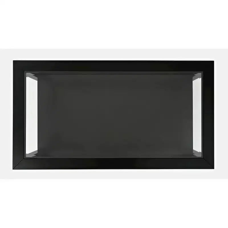 Mesa de centro rectangular contemporánea con incrustación de vidrio