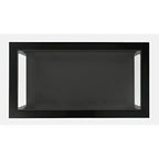 Mesa de centro rectangular contemporánea con incrustación de vidrio