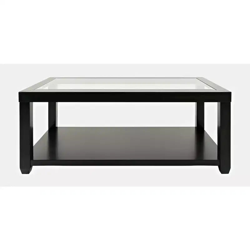 Mesa de centro rectangular contemporánea con incrustación de vidrio
