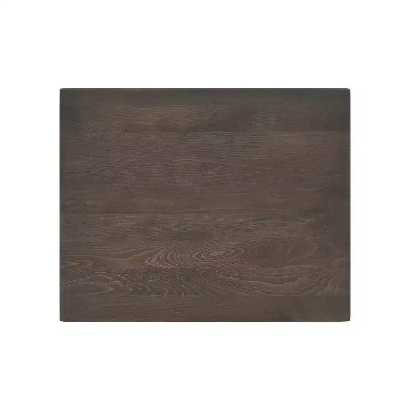 Mesa de interior de madera maciza rectangular Bennett de Flash Furniture con base de hierro fundido redonda de 18 pulgadas, resistente a la oxidación y con altura de barra