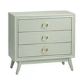 Crestview Collection Green Solid Wood 3 Drawer Accent Chest