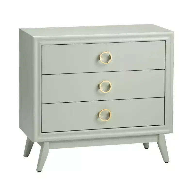 Crestview Collection Green Solid Wood 3 Drawer Accent Chest