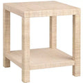 Crestview Collection Square Tan Rattan Accent_End Table