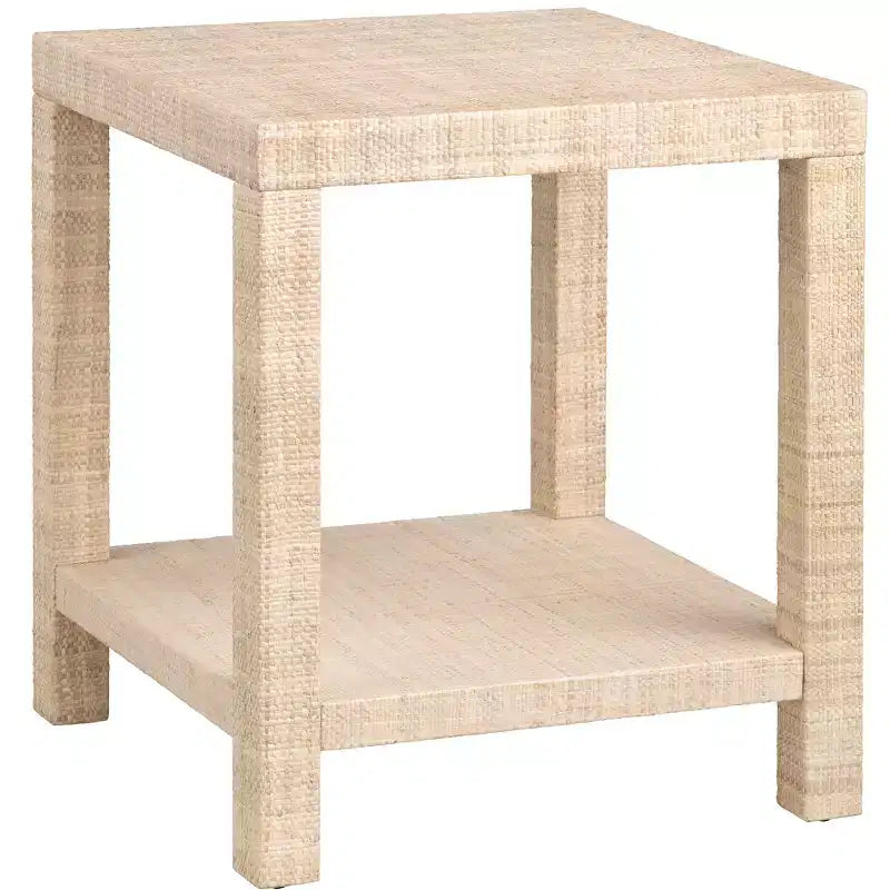 Crestview Collection Square Tan Rattan Accent_End Table