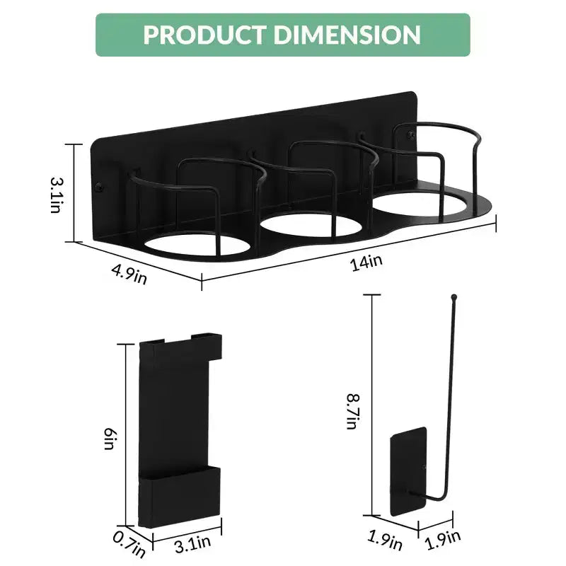 Pequeños soportes magnéticos para botellas de agua - Organizador de nevera para vasos de 30 oz y 40 oz con almacenamiento para tapa/pajita (uso en cocina/oficina)