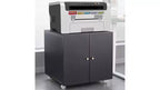 Soporte metálico para impresora con almacenamiento, archivador móvil con ruedas con puertas y estante ajustable, mesa moderna para impresora con ruedas