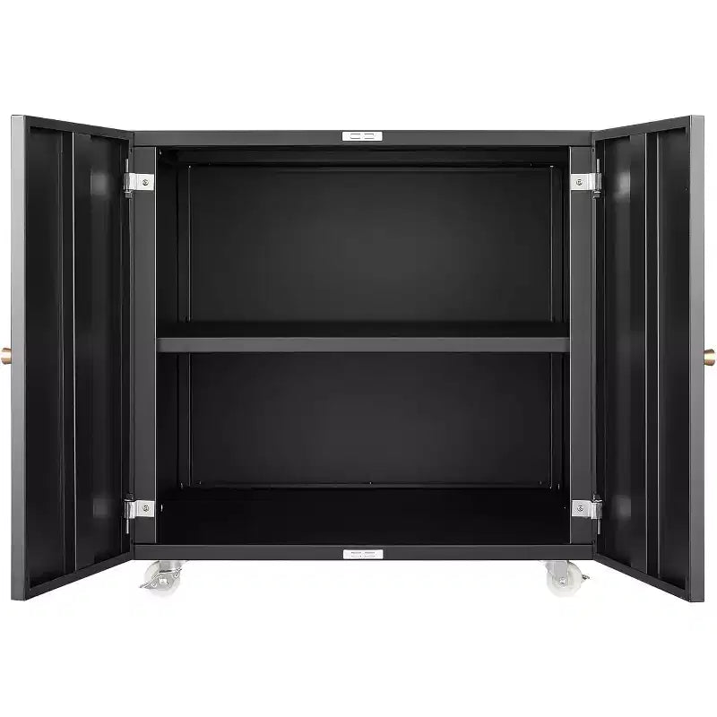 Soporte metálico para impresora con almacenamiento, archivador móvil con ruedas con puertas y estante ajustable, mesa moderna para impresora con ruedas
