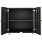 Soporte metálico para impresora con almacenamiento, archivador móvil con ruedas con puertas y estante ajustable, mesa moderna para impresora con ruedas