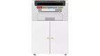 Metal Printer Stand with Storage, Mobile Rolling File Cabinet with Doors and Adjustable Shelf, Modern Printer Table on Wheels