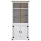 Mueble Auxiliar Marrón Madera Maciza de Pino 80x40x170 cm