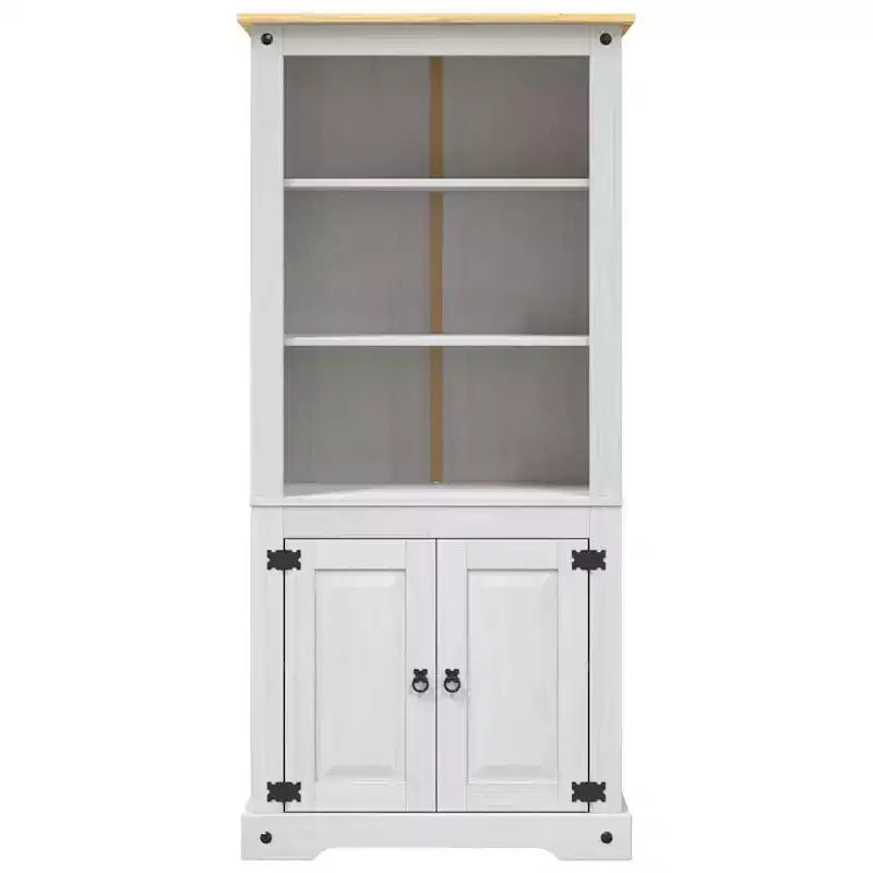Mueble Auxiliar Marrón Madera Maciza de Pino 80x40x170 cm