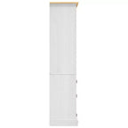 Mueble Auxiliar Marrón Madera Maciza de Pino 80x40x170 cm